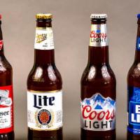 Domestic Beer · Miller Light, Bud Light, Coors.
