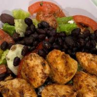 Chicken Bowl · Grilled chicken breast with mixed vegetables and black beans. Includes house sauce.