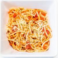Spaghetti · Choose red or meat sauce.