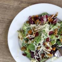 Yardbird Salad · Mixed greens, chicken, spiced seeds and nuts, roasted chickpeas, golden raisins, and parmesa...