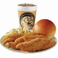 Southern Fried Catfish · With choice of a side, yeast roll, 30 oz. drink