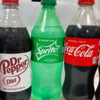Soda 20Oz · Coke, Diet Coke,Dr. Pepper, Diet Dr. Pepper, Sprite, Big Red or blue ,And A&W