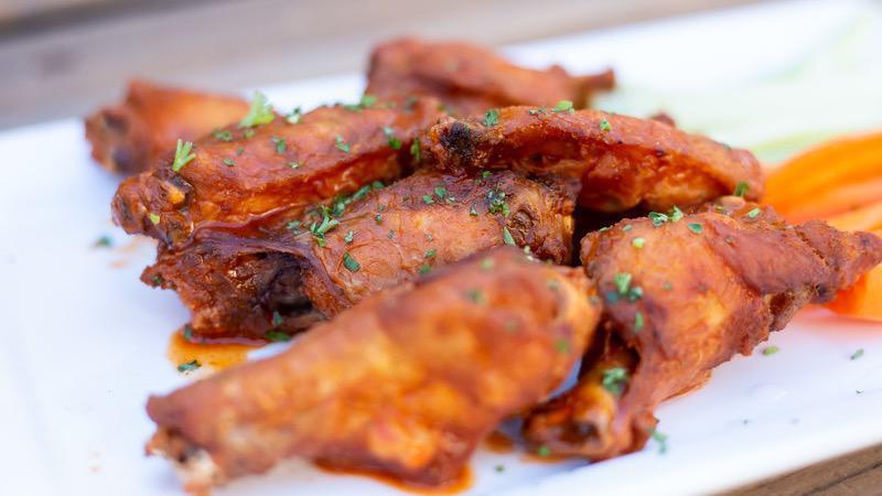  Las Wings · Eight chicken wings tossed in choice of sauce: sweet and spicy chamoy buffalo, lime and tajin, or 
