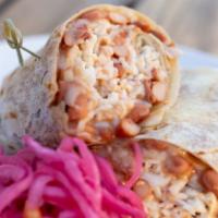 Bean And Cheese Burrito · Filled with refried beans and Oaxaca cheese.