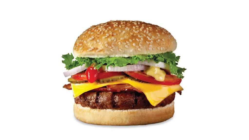 Cheese Burger · One third pound beef angus, lettuce, pickles, tomato, onion.