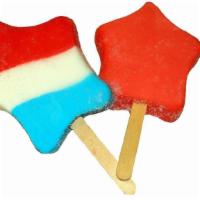 Rwb Star Kiss · Delicious Star  Shaped novelty.
Cherry or Red White and Blue.