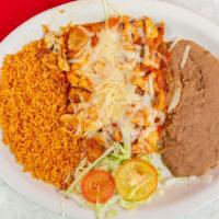 Pechuga Ranchera · Chicken breast topped with salsa ranchera and Monterrey jack.