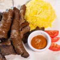 Lunch Gyro Prefect Platter · gyros meat served with two sides of your choice