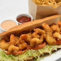 Po-Boy · Fried Shrimp or Oysters, Toasted Bun, Lettuce, Tomatoes, Red Onion, & Remoulade; Served with...