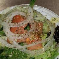 Dinner Side Salad · With Italian dressing.