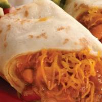 Bean And Cheese Burrito · 10inch Flour filled tortilla with refried beans and cheese served with Tzatziki a creamy and...
