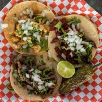 Street Taco Special · Three street tacos with your choice of meat, cilantro, and onions.