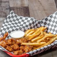 Boneless Wings · Served with freshly cut home-style fries, carrots and celery with your choice of dipping sau...