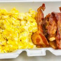 Eggs And Bacon (Large) · 6 scrambled eggs and 6 pieces of bacon