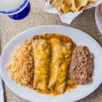Build Your Own (Three Or Four Items) · Served with Mexican rice and refried beans.