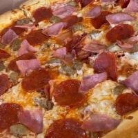 Pepperoni Pizza · Red Sauce | Mozzarella | Pepperoni -- Classic favorite, tried and true.