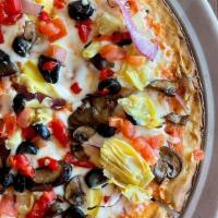 Herbivore · Red Sauce | Mozzarella | Mushrooms | Artichoke | Red Onion | Tomato | Roasted Red Peppers | ...