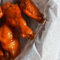 Hot Wings · Frank's Hot Sauce  six wings tossed in traditional hot sauce