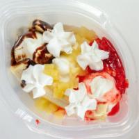 Banana Split · Our banana split is made with delicious, creamy DQ®vanilla soft serve nestled between sweet ...