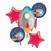 Bouquet Blast Off Birthday · Product Details
Take your child's party to new heights with a Blast Off Balloon Bouquet! The...