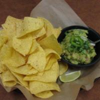 House-Made Guacamole Dip & Chips · Avocado, lime, fresh jalapeños, onion & cilantro