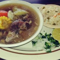 Mexican Beef Soup · Beef soup thirty three ounces made with beef chunks and vegetables (carrots, potatoes, squas...