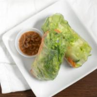 Spring Roll · lettuce, pickled carrots, cucumber, basil, sour mango, wrapped in rice paper