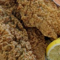 3Pc Catfish · Hand battered and deep fried.