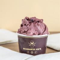 Black Raspberry Truffle Ice Cream - Large Cup · Eggless.