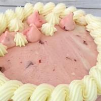 Strawberry Cream Crave · 2 layer Strawberry cake with homemade  cream cheese buttercream. serves 5-8