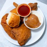 Combo - Chicken Tender Bucket (10) · Comes with two large sides and six rolls.