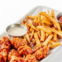 Kid Boneless Wings · Served with Fries and choice of sauce