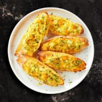 Garlic Bread W/ Cheese · (Vegetarian) Housemade bread toasted and garnished with butter, garlic, mozzarella cheese, a...