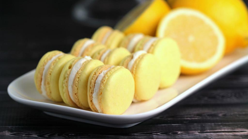 Lemon French Macaron · Delicate lemon sandwich cookie with crisp outside and creamy filling.