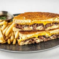 Short Rib Grilled Cheese · Braised Short Rib and Red Onions melted between Cheddar & Pepper Jack cheeses on Sourdough s...