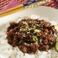 Seasoned Beef Rice Bowl  · With fresh vegetable medley & seasoned brown rice