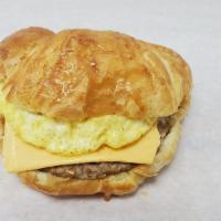 Sausage Egg Cheese Croissant · 