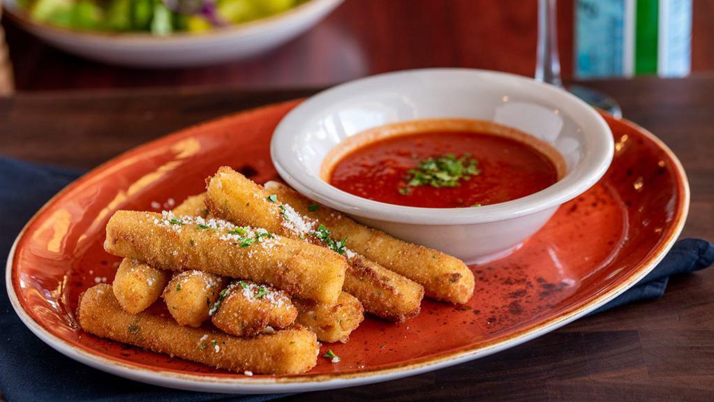 Mozzarella Fritta · Fresh-cut mozzarella, lightly breaded and fried to a golden brown. Served with Russo’s homemade marinara sauce.