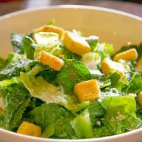 Caesar* Salad (Side) · Romaine Lettuce and pecorino Romano cheese, lightly tossed in Russo's homemade Caesar anchov...
