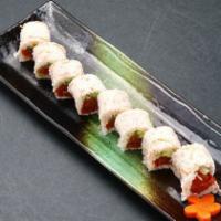Who Am I · Spicy tuna, cucumber, avocado, wrapped with crab meat