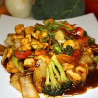 Spicy Szechuan Chicken · Medium Spicy. Beef, Shrimp, or Fish Fillet.