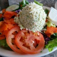 Albacore Tuna Salad Sandwich · Our famous albacore tuna salad, romaine lettuce, provolone on Parmesan focaccia.