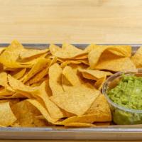 Chips & Guacamole · 8 oz. guac served with our fresh, homemade chips! We fry a fresh batch of chips for every or...