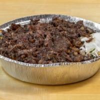 Barbacoa Bowl · Lettuce, rice, beans, pico, cheese, and sour cream topped with meat of your choice.