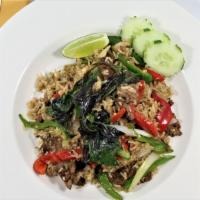 Basil Fried Rice (Non-Seafood) · Sautéed jalapenos, cabbage, mushrooms, carrots, bell peppers, onion, and baby corn.

Choose ...