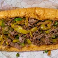 Pepper Cheesesteak · The Pepper Cheesesteak comes with grilled onions, bell pepper, jalapenos, banana peppers, an...