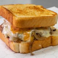 Patty Melt · Patty melt comes with American yellow cheese, and grilled onions topped off with our homemad...