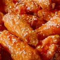 16 Pc Wings · Fresh not frozen wings fried crisp, served with your choice of 2 ranch or bleu cheese dips. ...