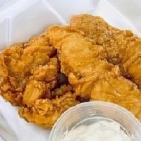 Chicken Tenders Meal · Crispy, juicy, chicken strips (3pcs). Pair with regular or cajun fries and a drink of your c...