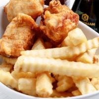 Chicken Nam Nuggets · Tender chicken battered and fried until crispy and golden. Served with French fries.